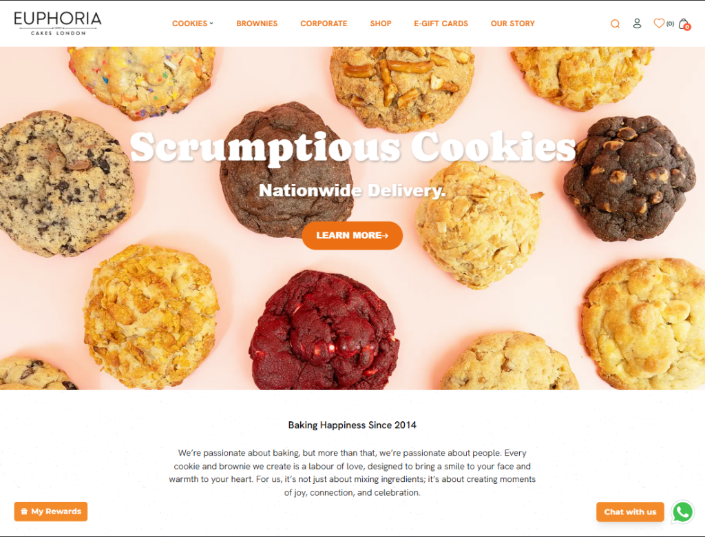 Euphoria Cookies: portfolio project.